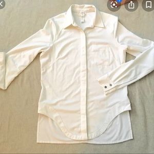 Lululemon white button down shirt.